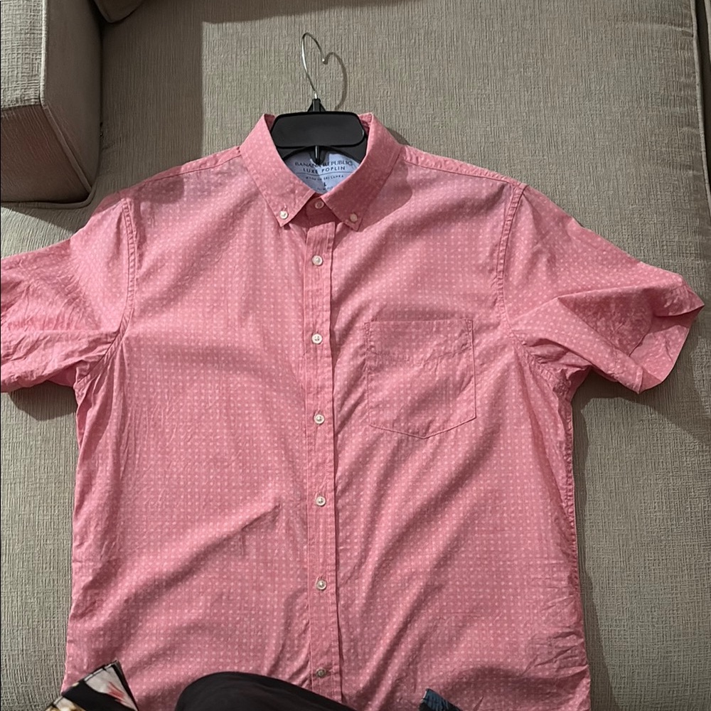 Banana Republic Luxe Poplin Casual Button Down Shirt SlimFit